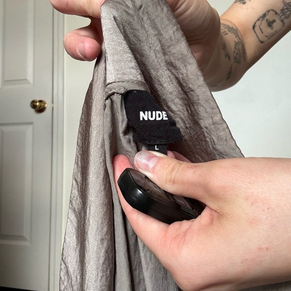 Nude Brand Silky Maxi Long Sleeve Dress Size L - Picture 3 of 3